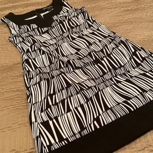 Jessica Howard dress, blk/wht print, poly blend 8P